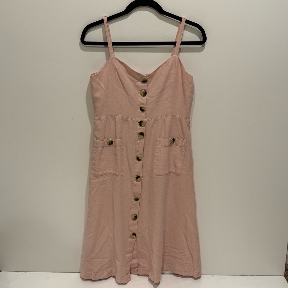 VILA Pink Button-Down Sundress